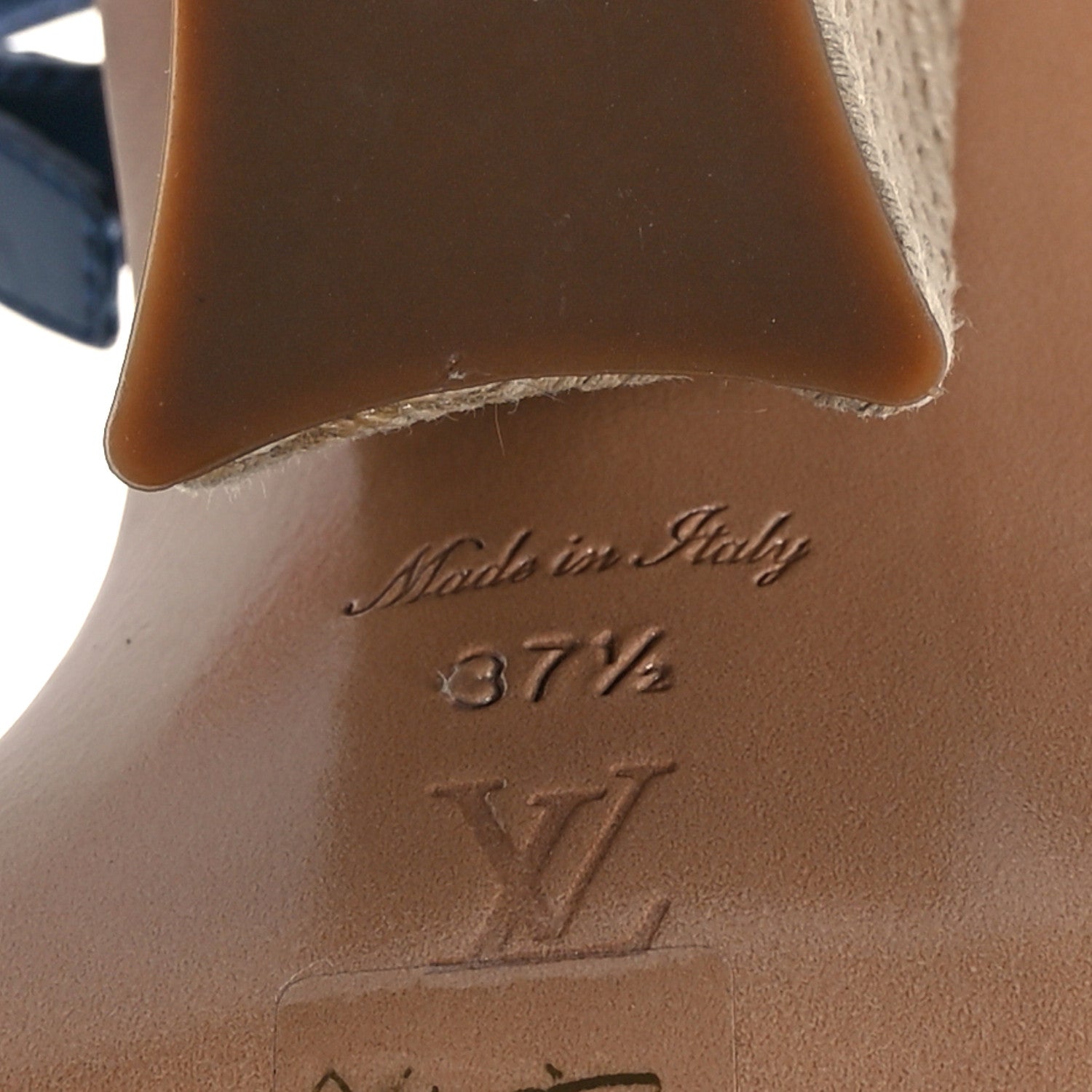 Louis Vuitton Monogram Denim Maia Wedge Sandal 37.5 7 of 8