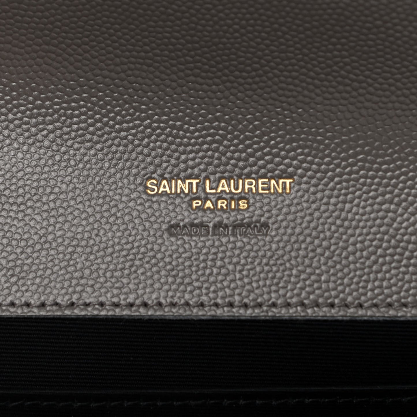 Grain De Poudre Matelasse Chevron Monogram Envelope Clutch Fog
