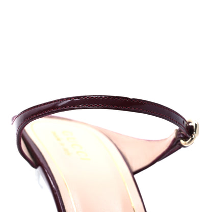 Gucci Patent Wedge Mules 40 Rosso Ancora 10 of 13
