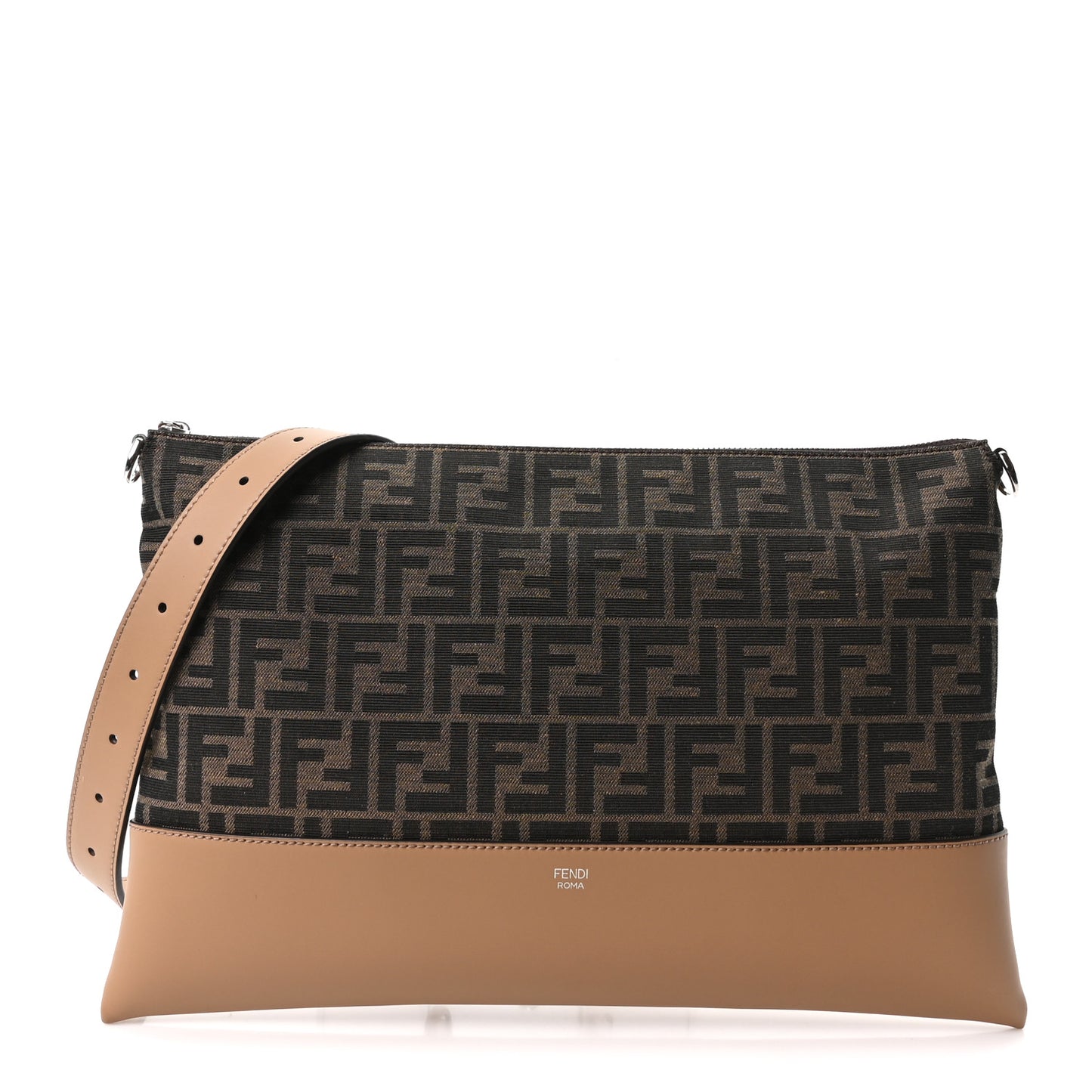 Vitello King Fabric Jacquard FF 1974 Messenger Tobacco Moro Sand