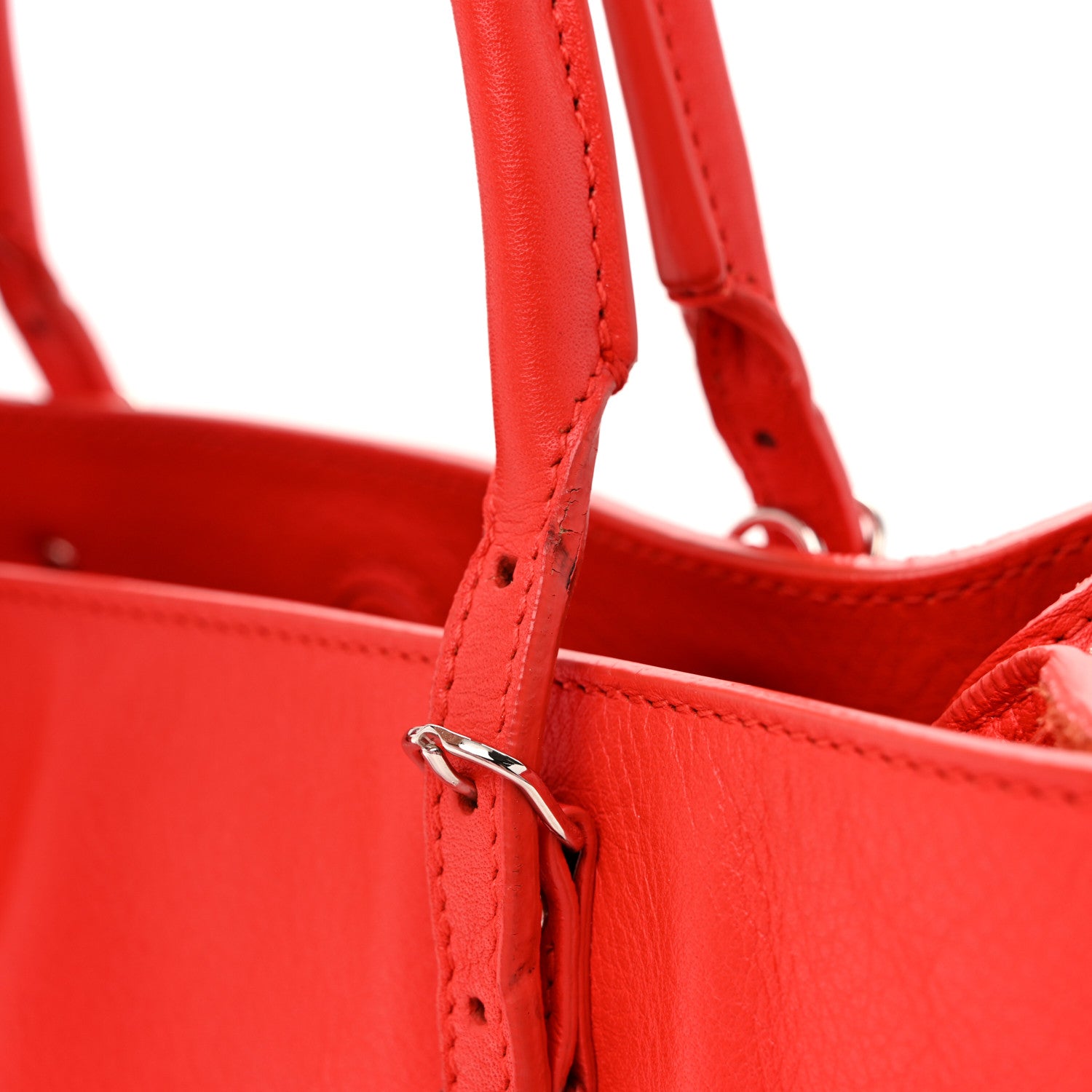 Balenciaga Veau Papier A6 Zip Around Tote Rouge Coquelicot 13 of 15
