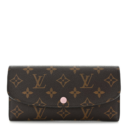 Louis Vuitton Monogram Emilie Wallet Rose Ballerine 1 of 13