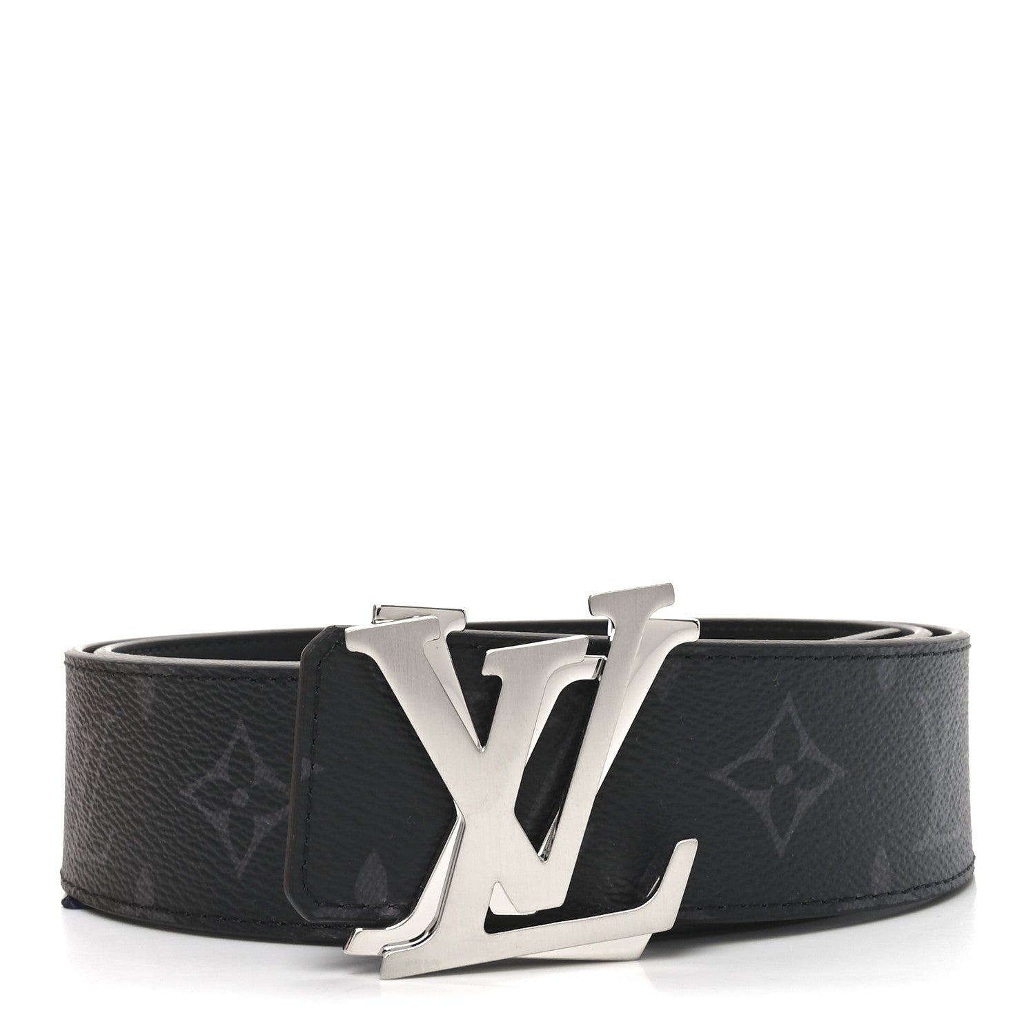 Louis Vuitton Calfskin Monogram Eclipse 40mm Shake LV Initiales Reversible 90 36 Belt 1 of 4