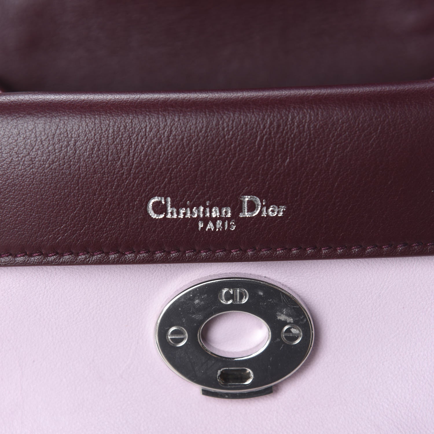 Christian Dior Calfskin Tri-Color Micro Be Dior Flap Pink Burgundy Red 5 of 10