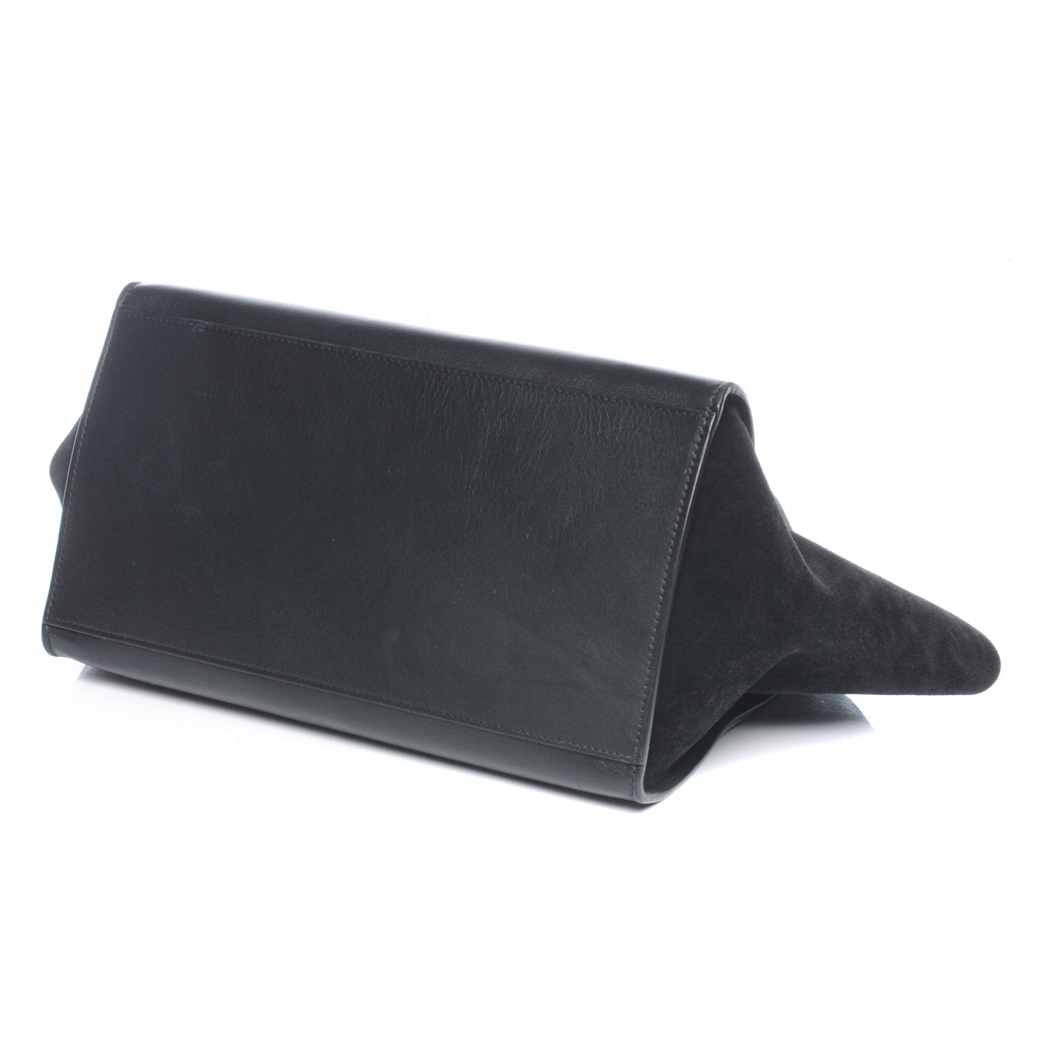 Celine Crocodile Embossed Medium Trapeze Black 3 of 6