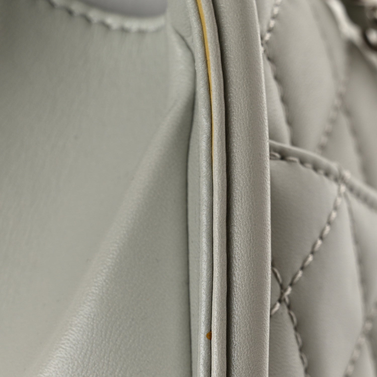 Chanel Lambskin Quilted Large Geometric Flap Light Grey 13 of 13