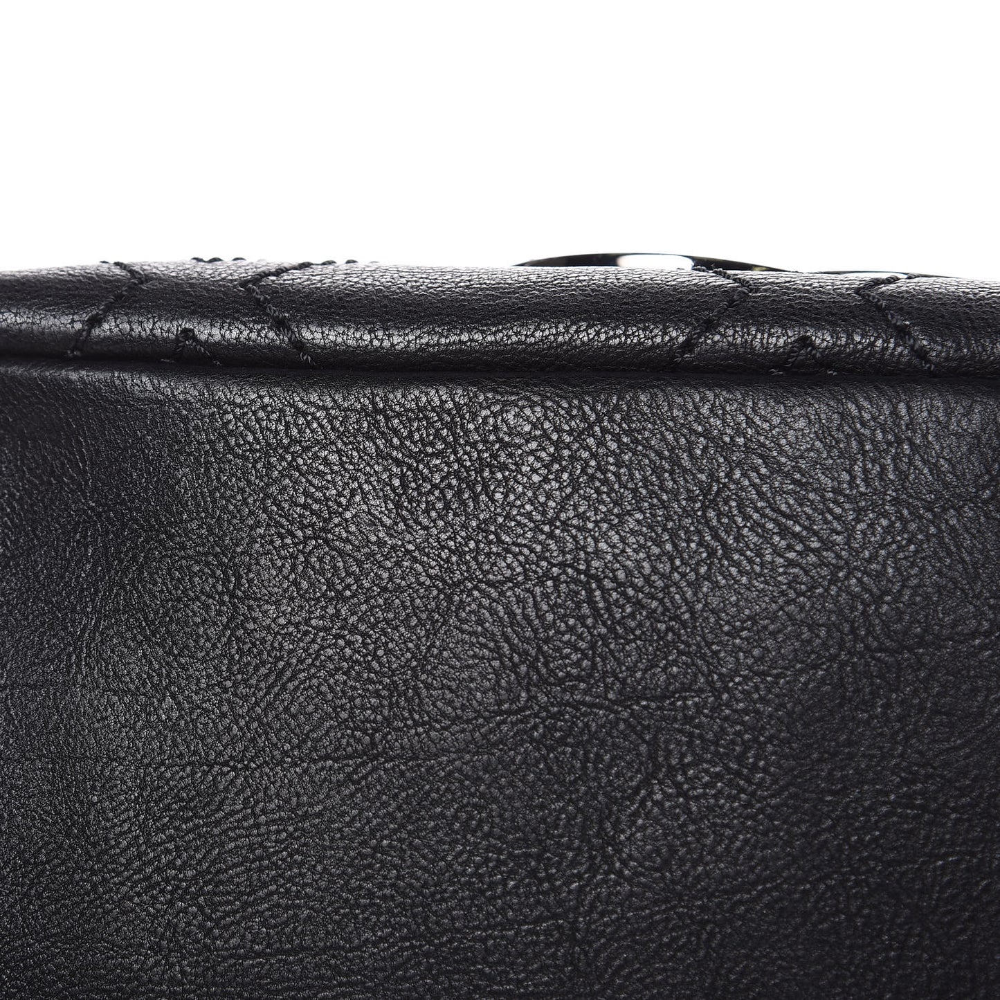Calfskin Small Diamond Stitch Tote Black