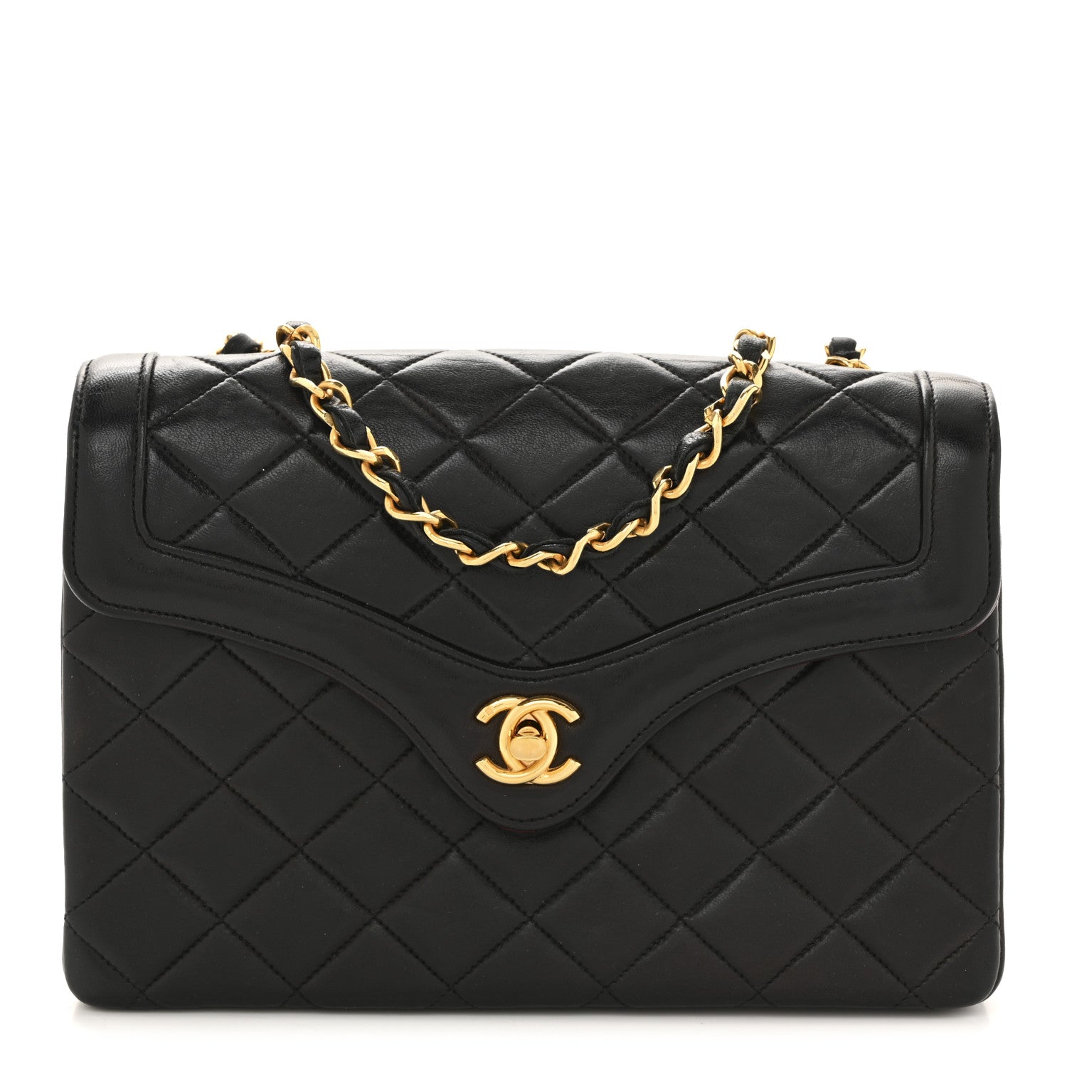 Chanel Lambskin Quilted Small Single Flap Black 1 of 14