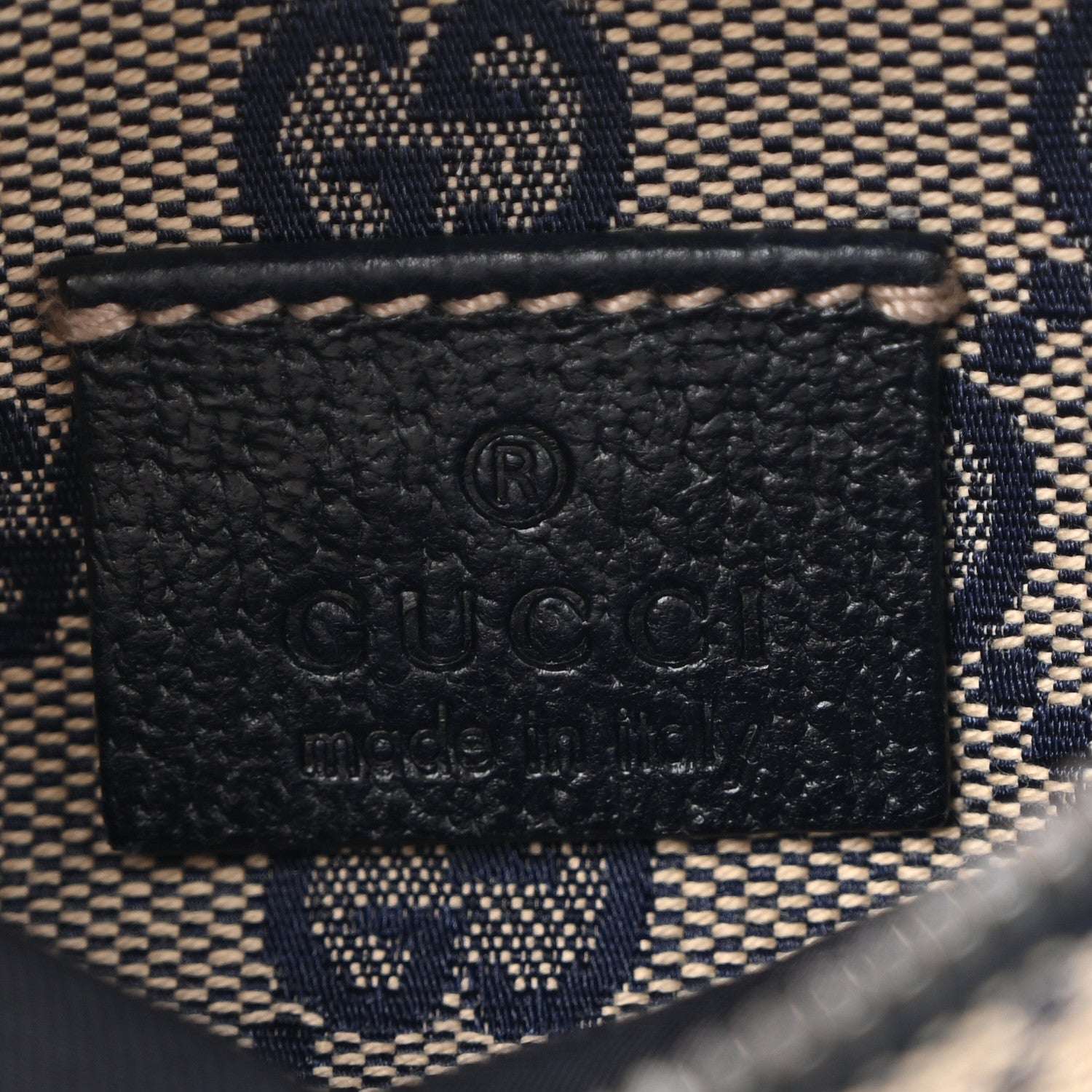 Gucci GG Monogram Web Double Pocket Belt Bag Navy 6 of 14