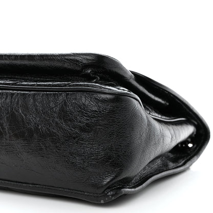 Saint Laurent Crinkled Calfskin Matelasse Monogram Medium Niki Chain Satchel Black 10 of 12