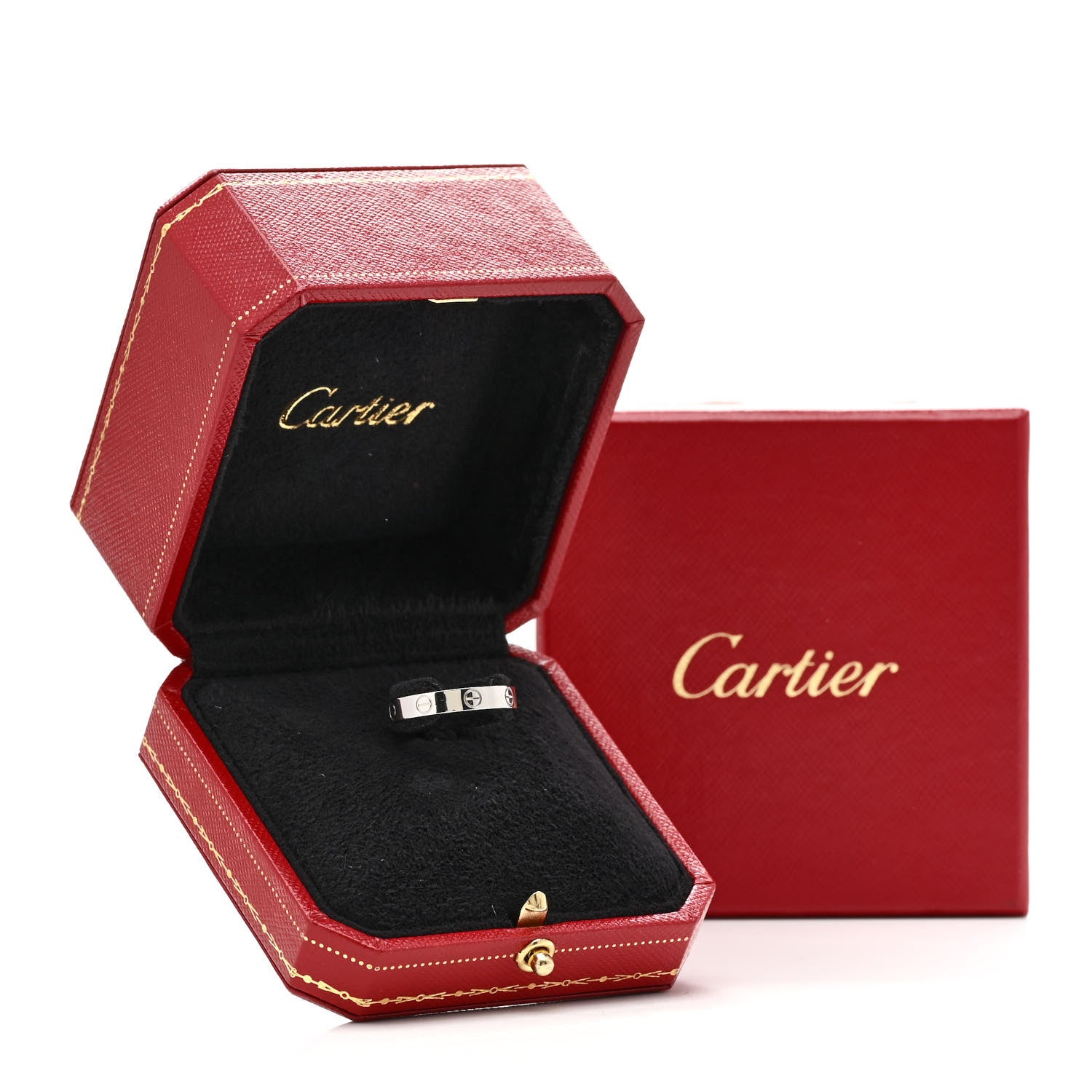 Cartier Platinum 3.5mm LOVE Wedding Band Ring 57 8 8 of 8