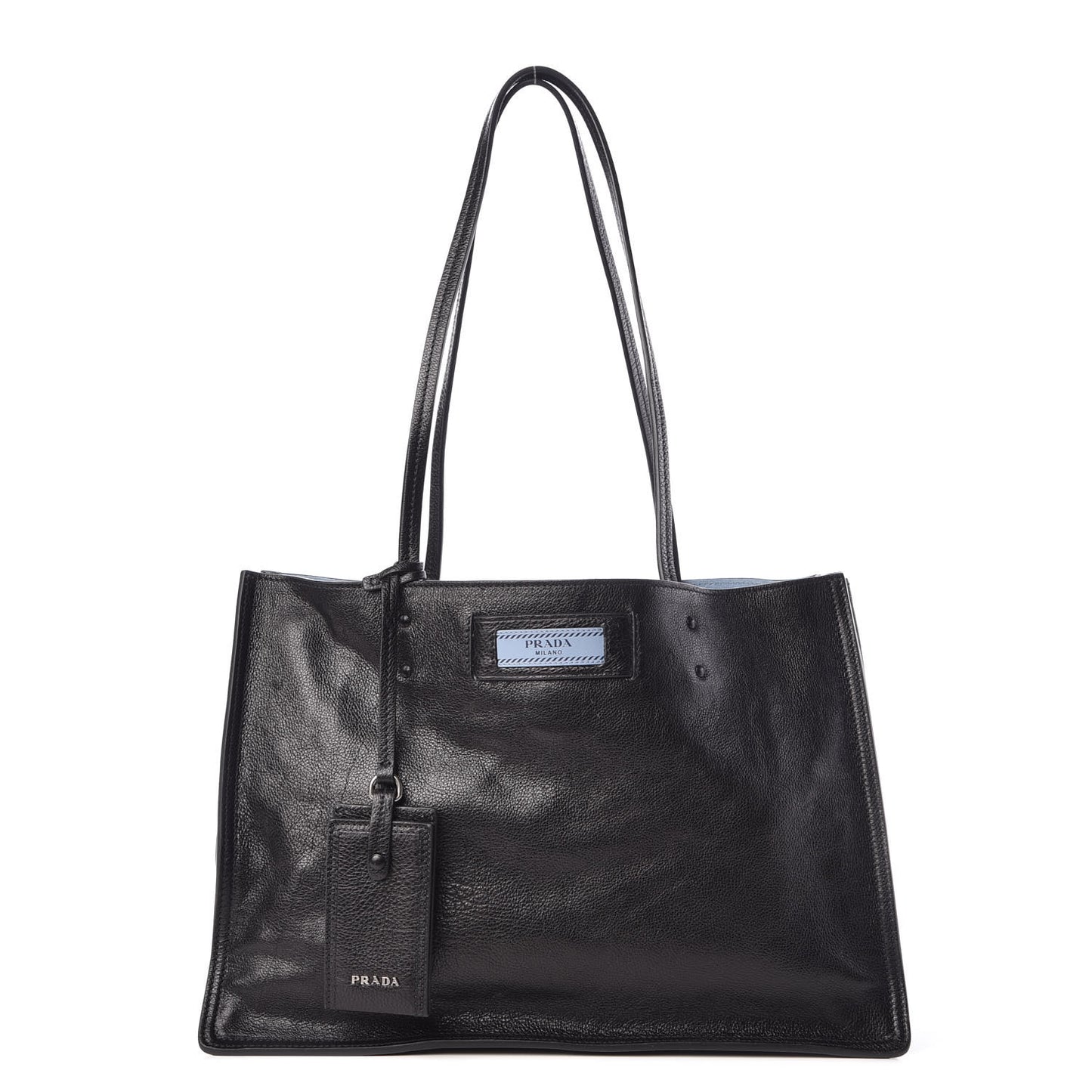 Glace Calf Etiquette Shopping Bag Black Astrale