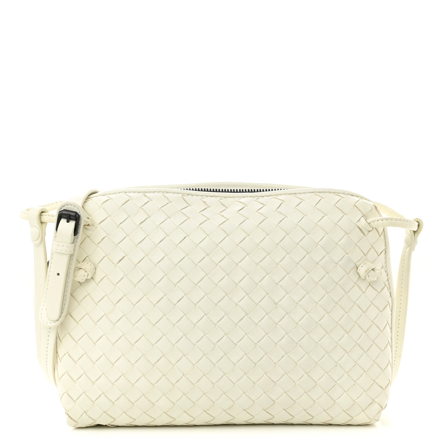 Bottega Veneta Nappa Intrecciato Nodini Crossbody Messenger White 3 of 11