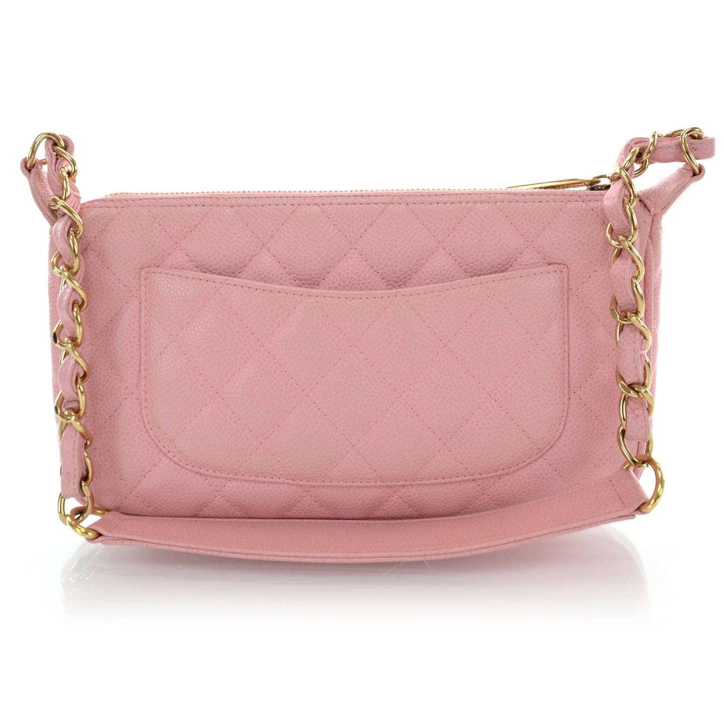 Caviar Quilted Pochette Pink