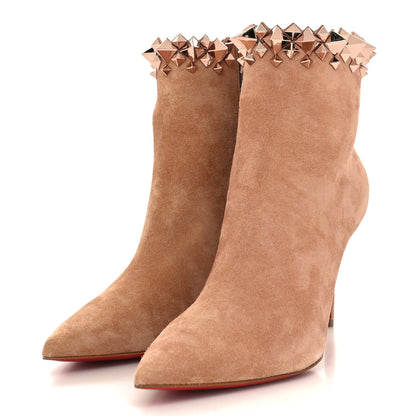 Christian Louboutin Veau Velours Firmamma 85 Booties 37.5 Bronze 3 of 6