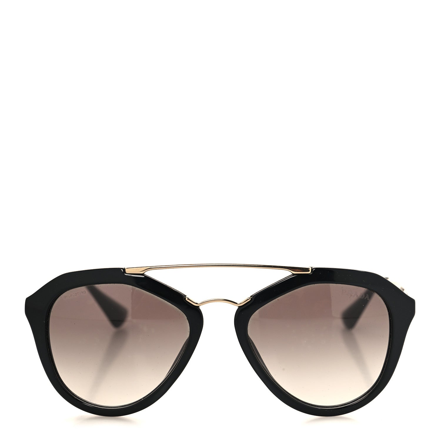 Prada Acetate Metal Cinema Sunglasses SPR 12Q Black 2 of 7