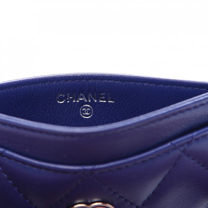 Chanel Lambskin Quilted Card Holder Blue 6 of 9