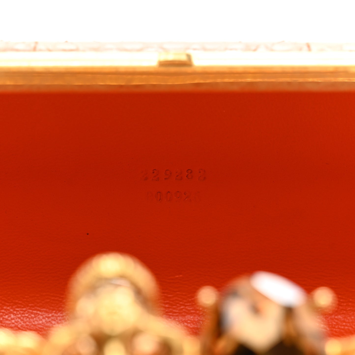 Snakeskin Knuckle Box Clutch Orange