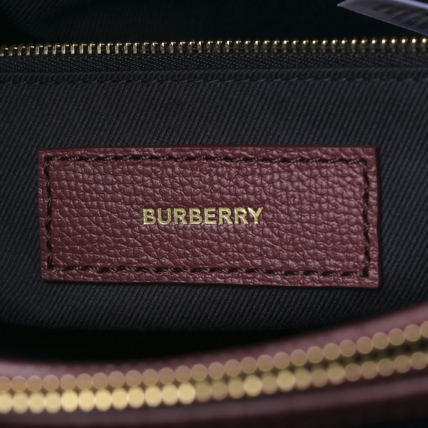 Grainy Calfskin House Check Medium Banner Tote Crimson