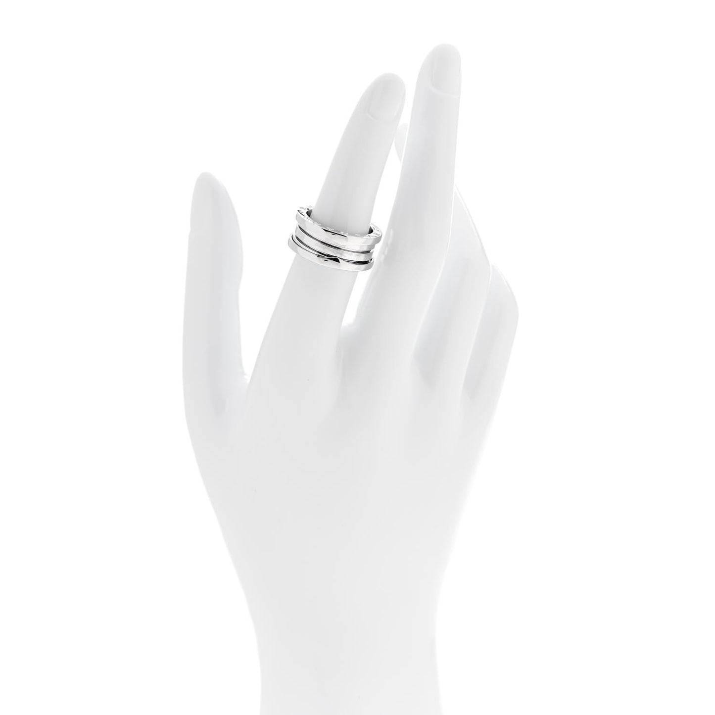 18K White Gold B.Zero1 Three-Band Ring 53 6.5