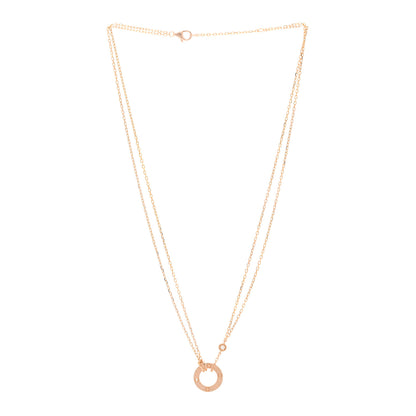 Cartier 18K Pink Gold 2 Diamond LOVE Necklace 3 of 4