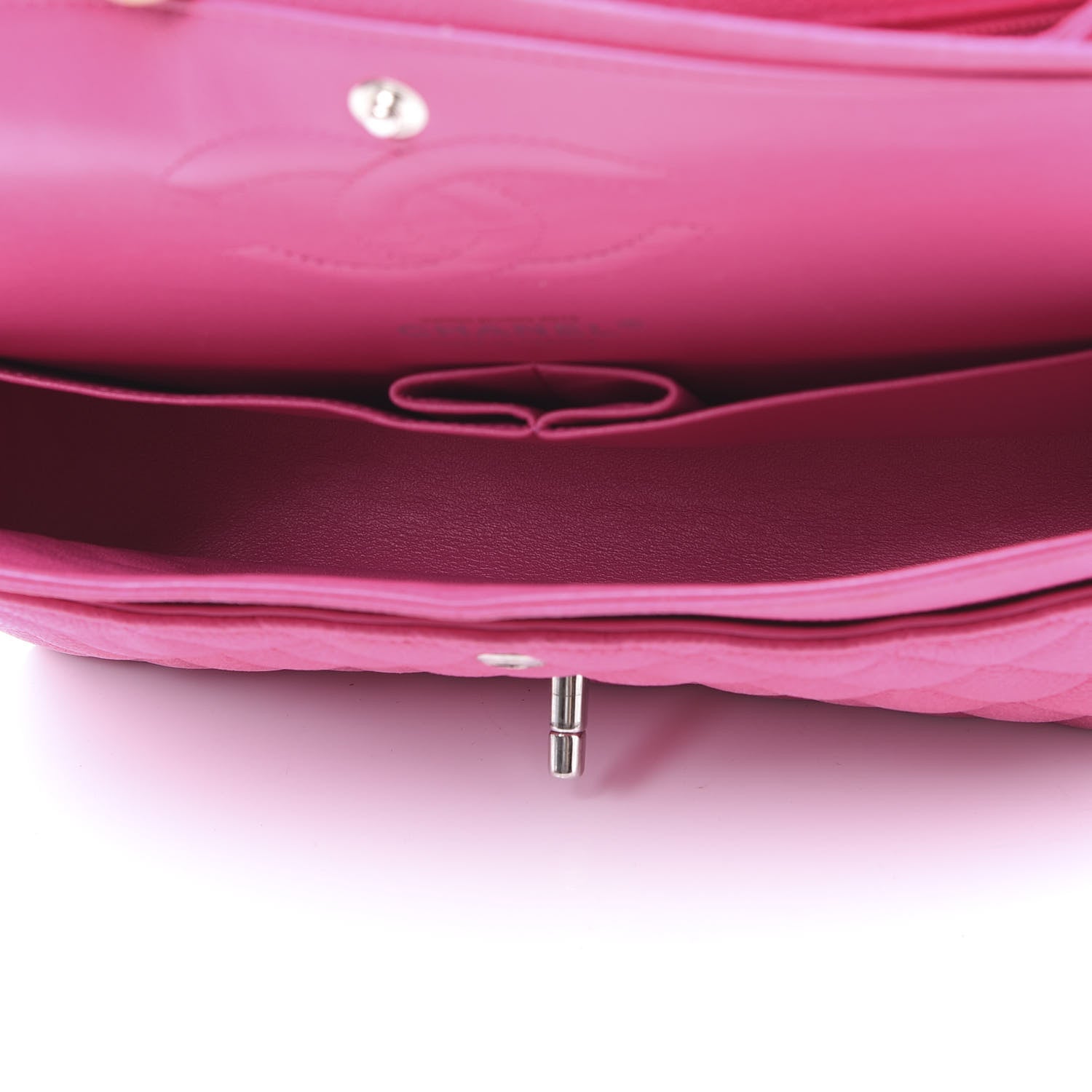 Chanel Iridescent Caviar Quilted Medium Double Flap Pink 4 of 12