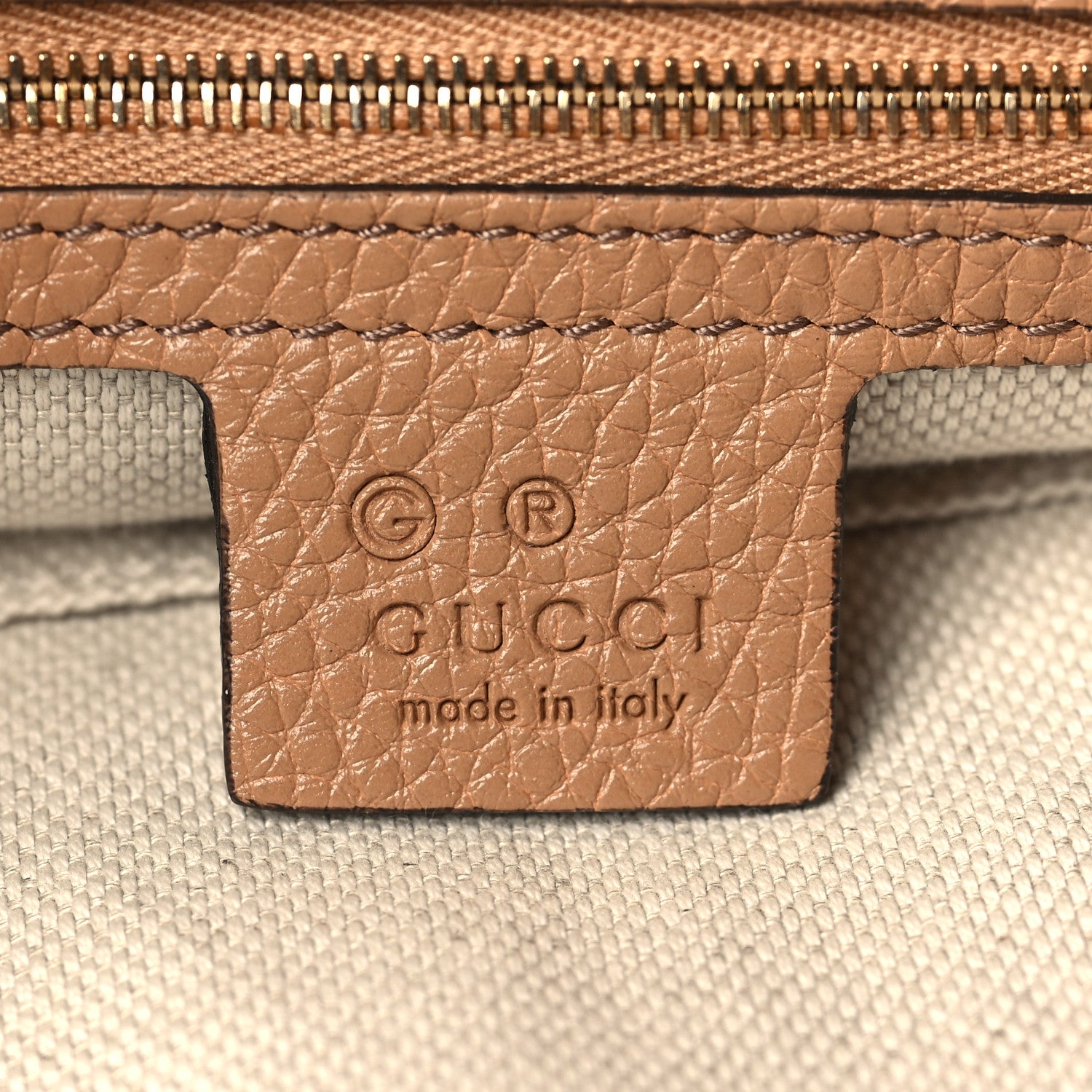 Gucci Pebbled Calfskin Large Soho Hobo Camelia 5 of 8