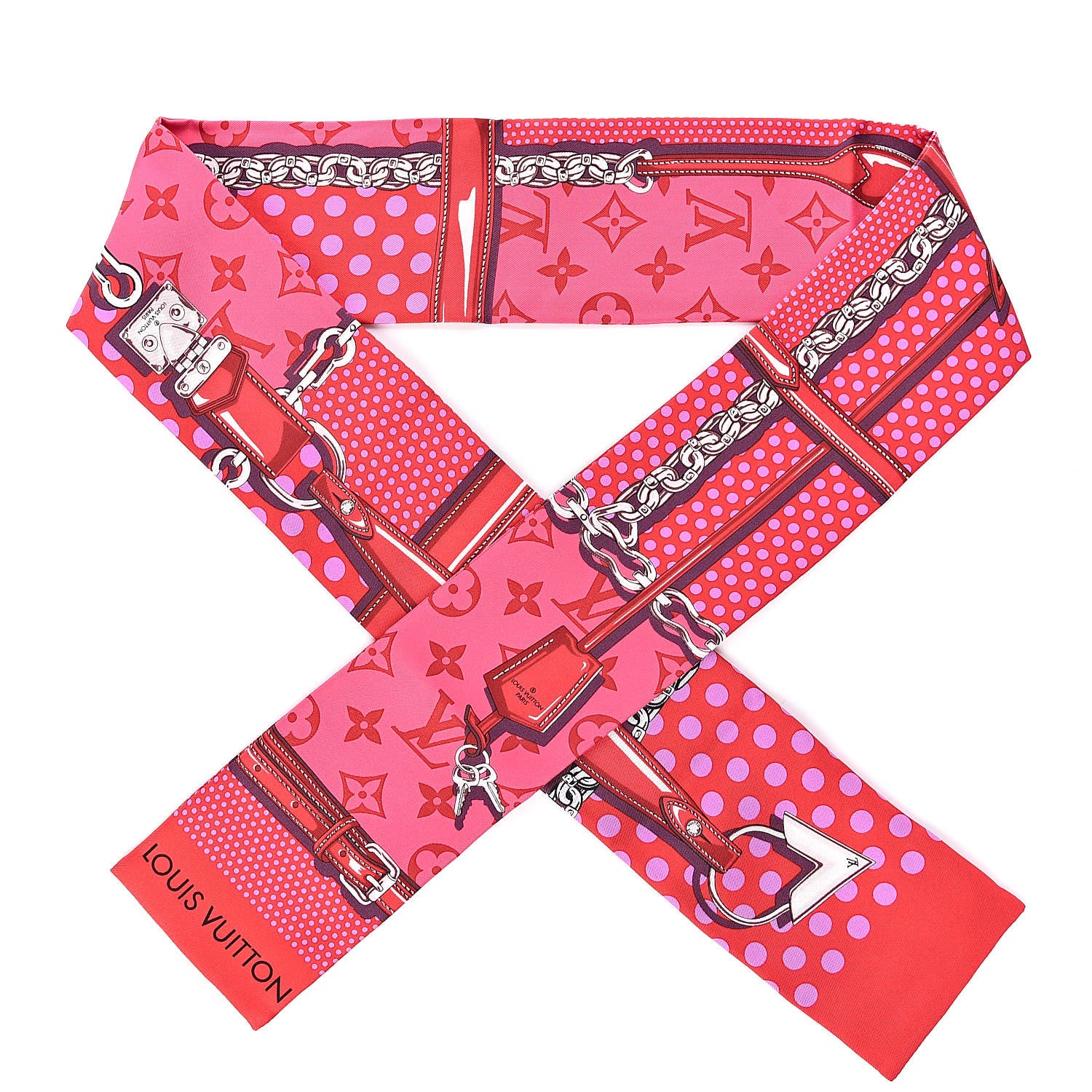 Louis Vuitton Silk Monogram Pop Confidential Bandeau Fuchsia 1 of 3
