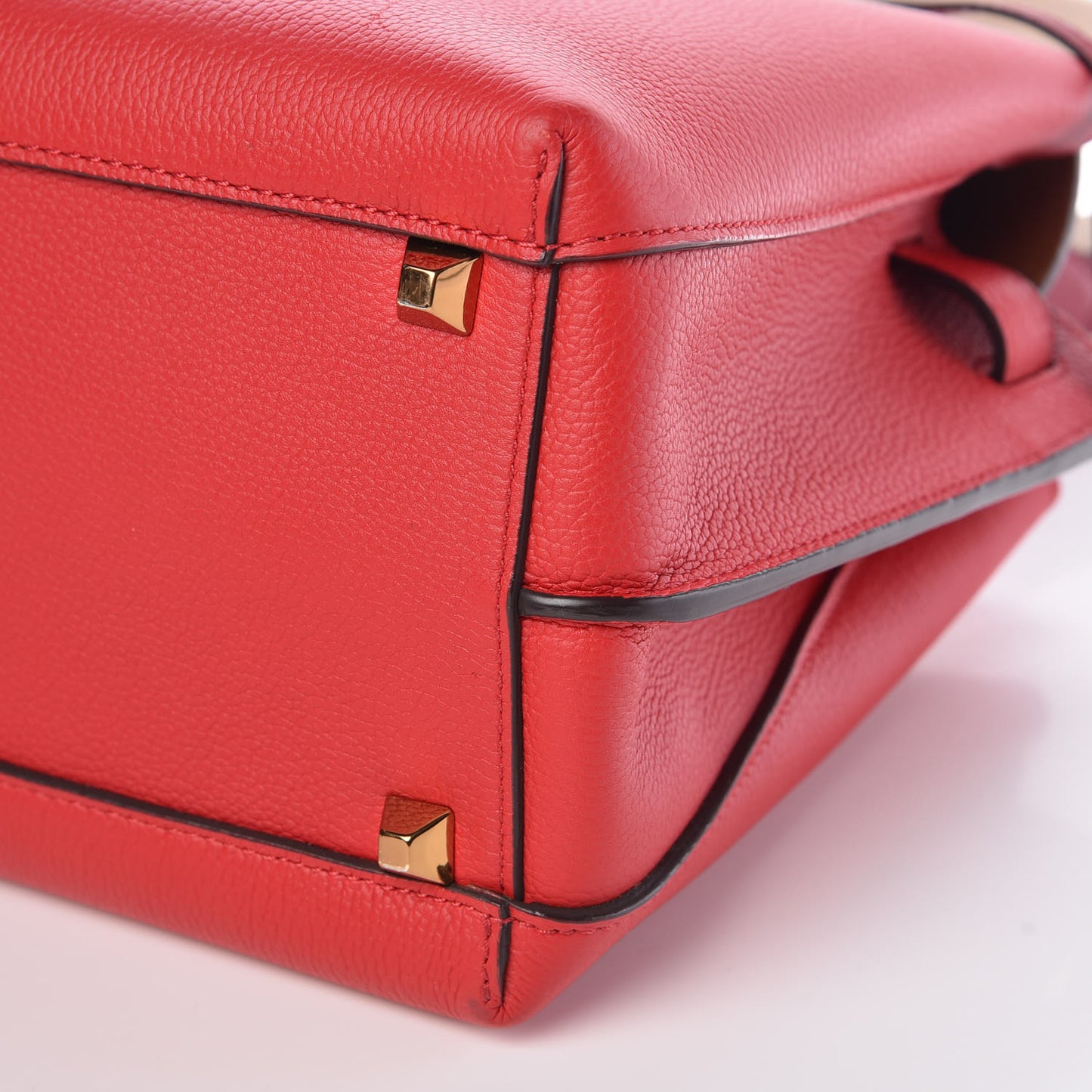 Grained Calfskin Medium Milla Tote Red