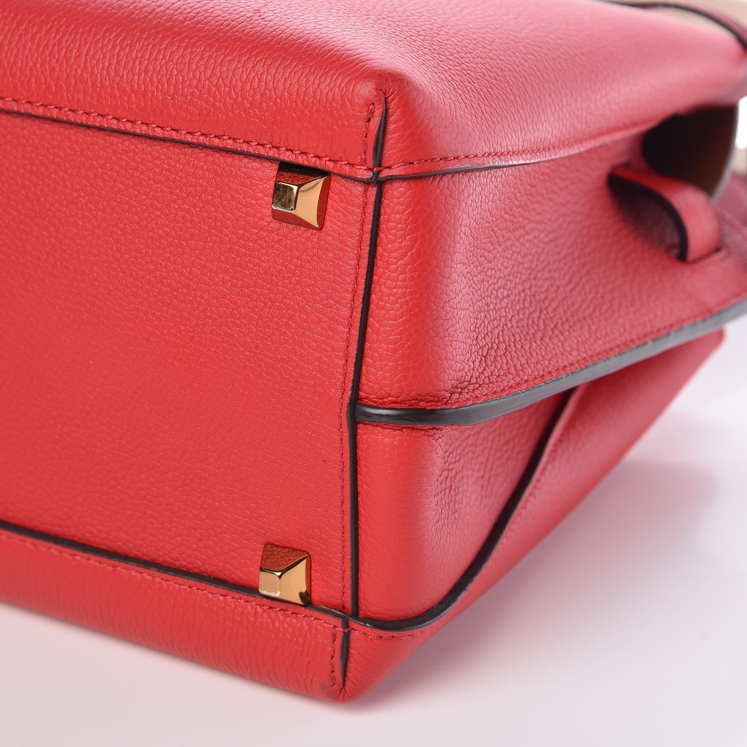 MCM Grained Calfskin Medium Milla Tote Red 9 of 9