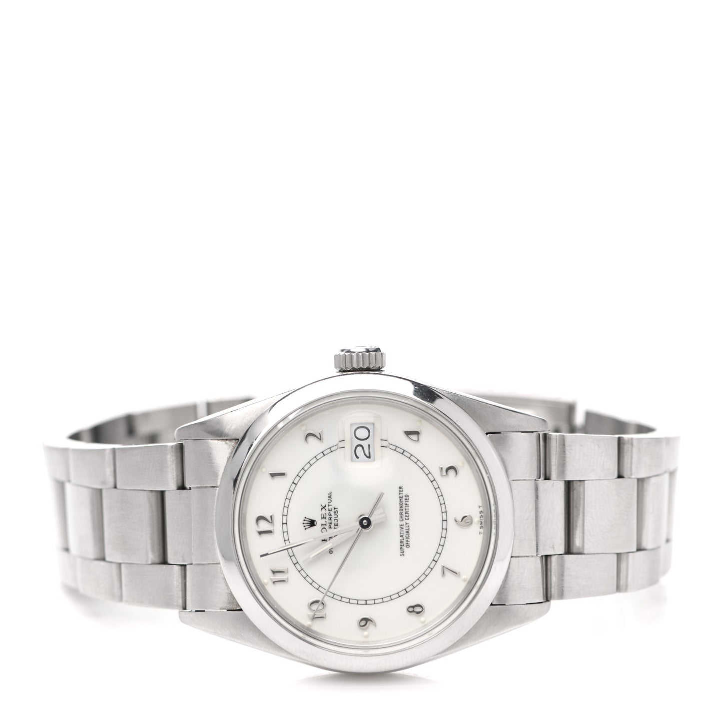 Stainless Steel 36mm Oyster Perpetual Datejust "Boiler Gauge" Dial Watch White 16000