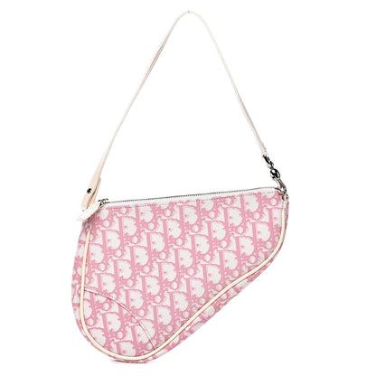 Christian Dior Monogram Mini Saddle Pochette Pink 1 of 12