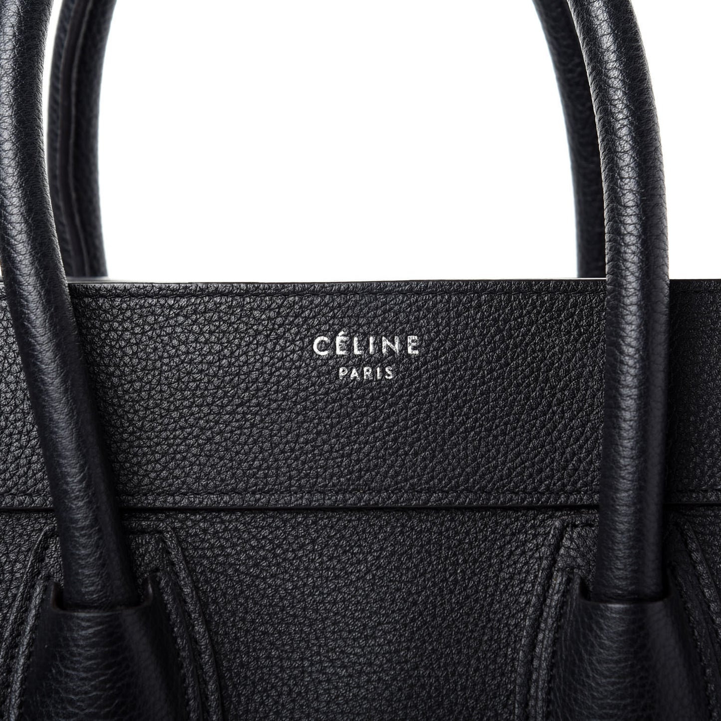 Drummed Calfskin Mini Luggage Black