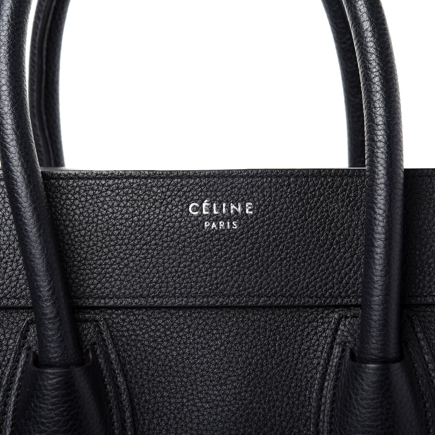 Celine Drummed Calfskin Mini Luggage Black 11 of 11