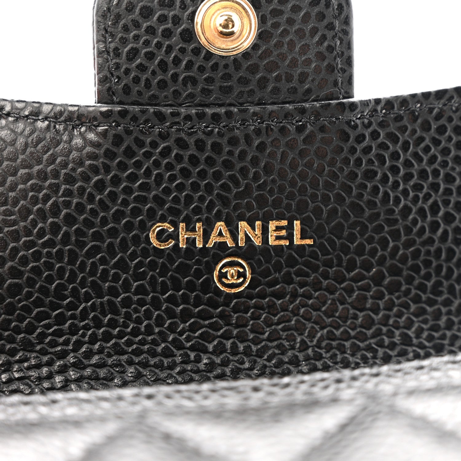 Chanel Caviar Quilted Flap Card Holder Wallet Black 6 of 8
