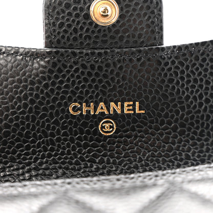 Chanel Caviar Quilted Flap Card Holder Wallet Black 6 of 8