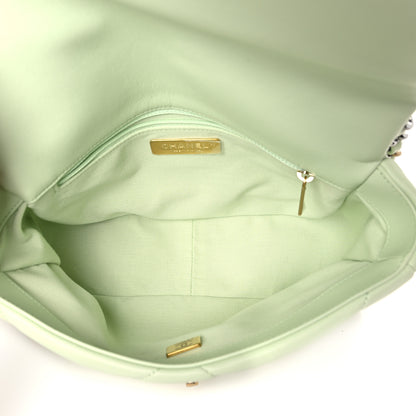 Chanel Lambskin Quilted Medium Chanel 19 Flap Light Green 5 of 10