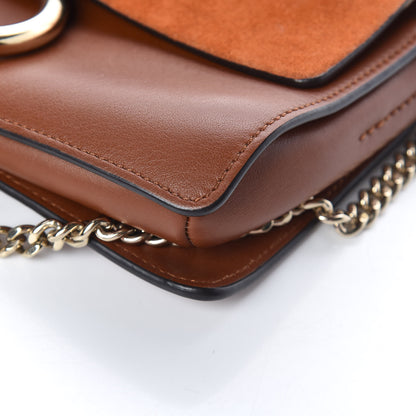 Chloe Suede Calfskin Small Faye Shoulder Bag Tobacco 13 of 15