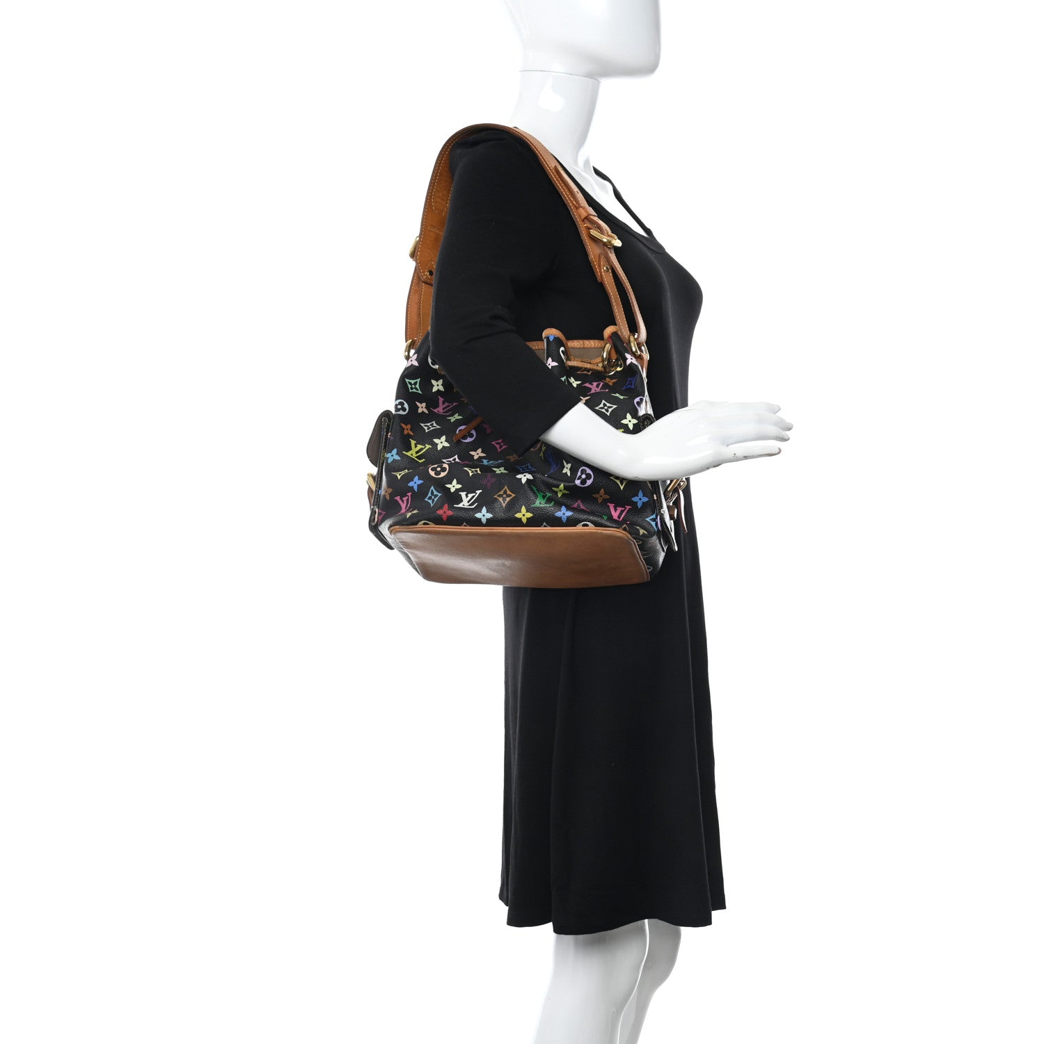 Louis Vuitton Monogram Multicolor Petit Noe Black 3 of 12