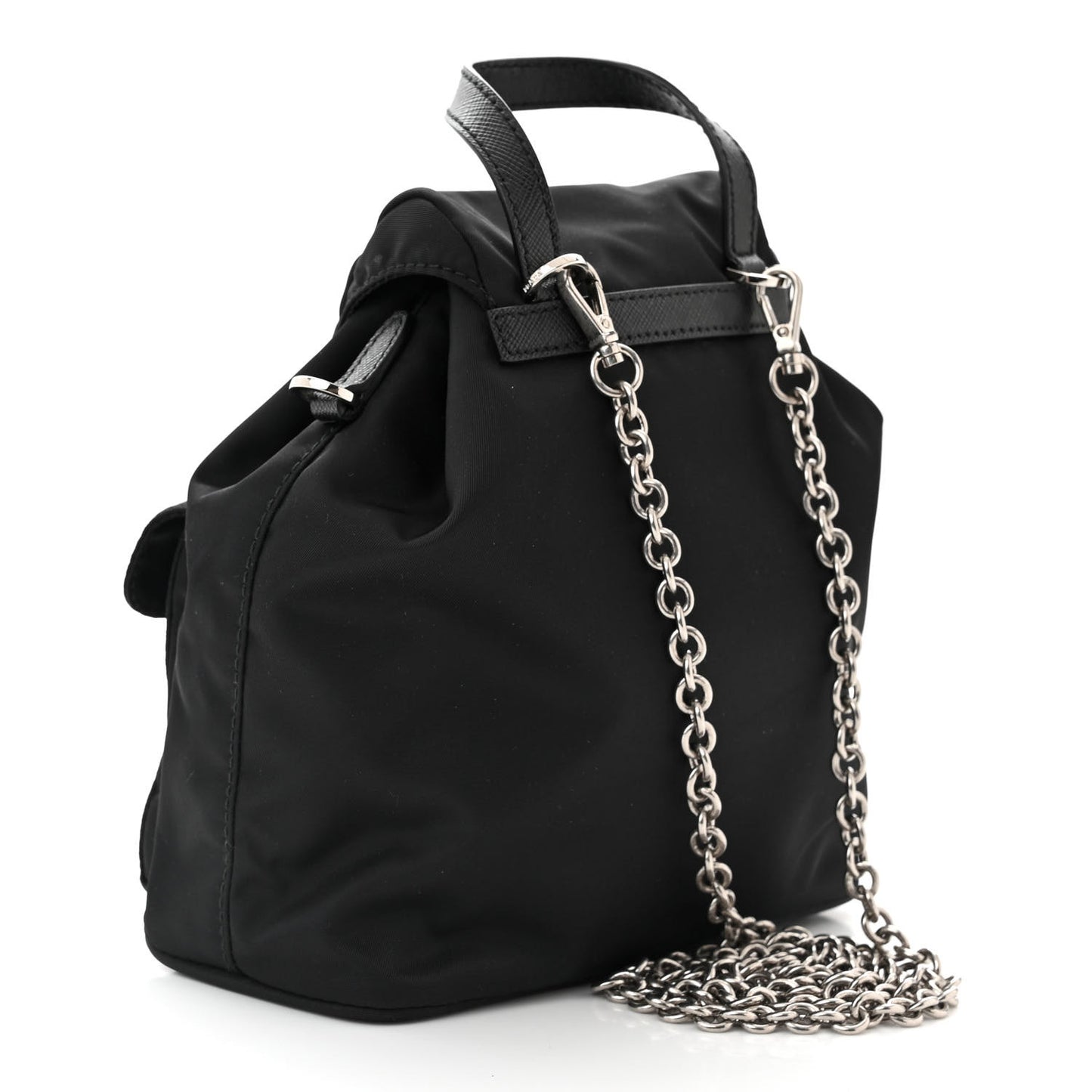 Nylon Vela Mini Crossbody Backpack Black