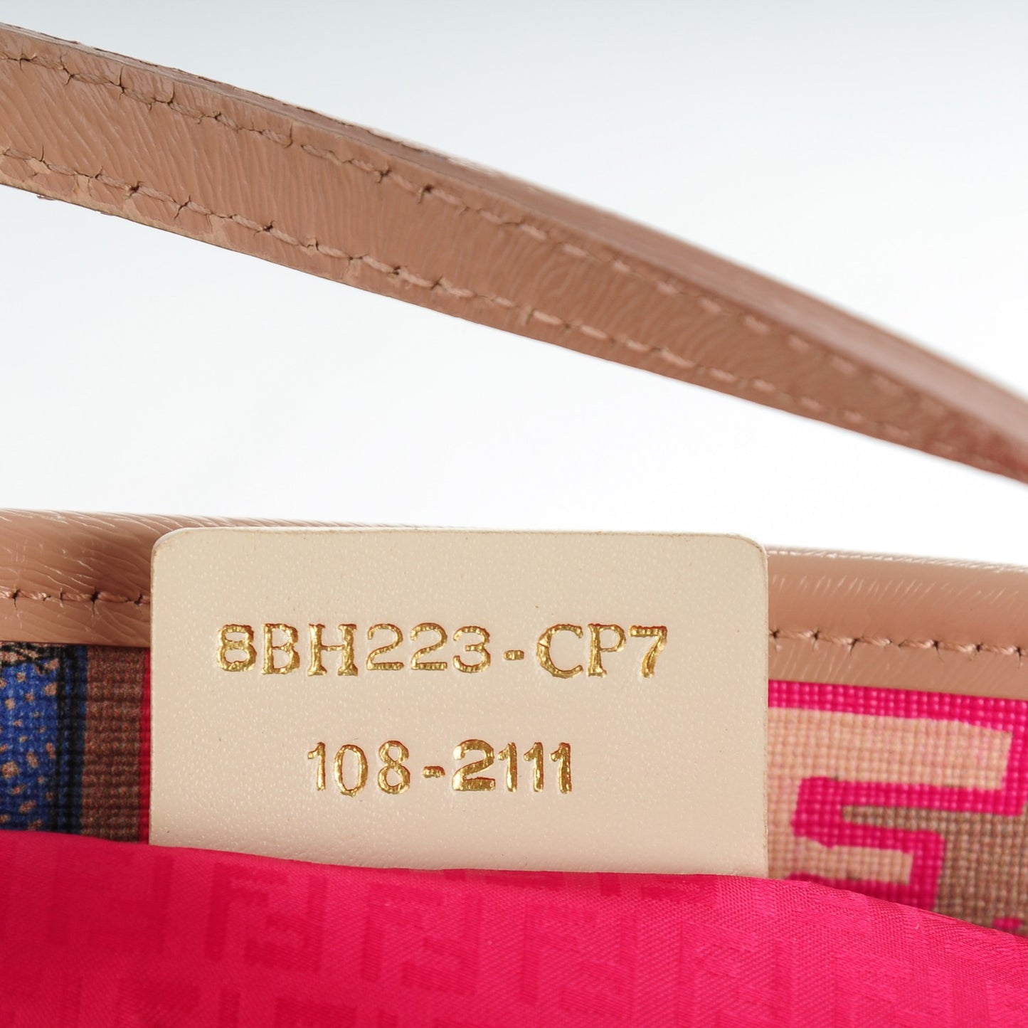 Zucca Spalmati Vitello FF Multicolor Mini Roll Tote Beige Multicolor Cipria