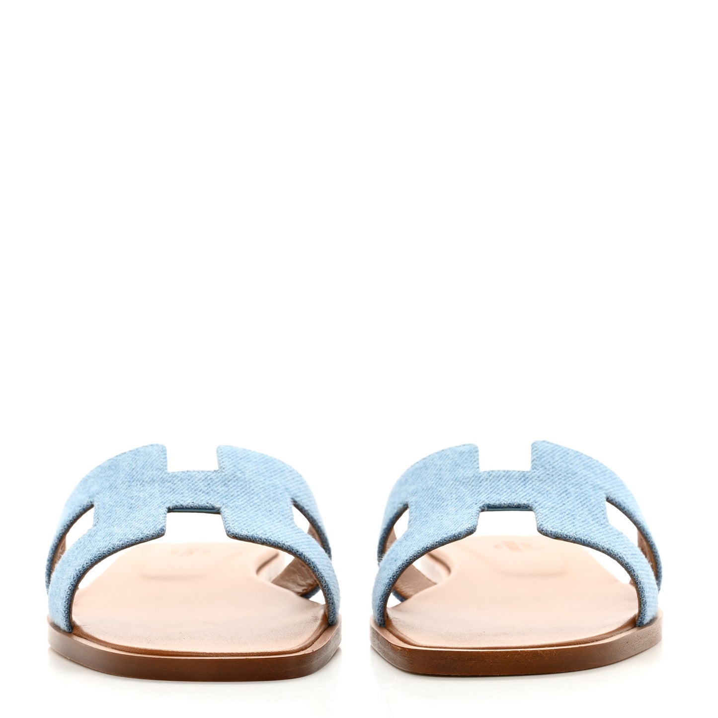 Denim Canvas Oran Sandals 36.5 Bleu Clair