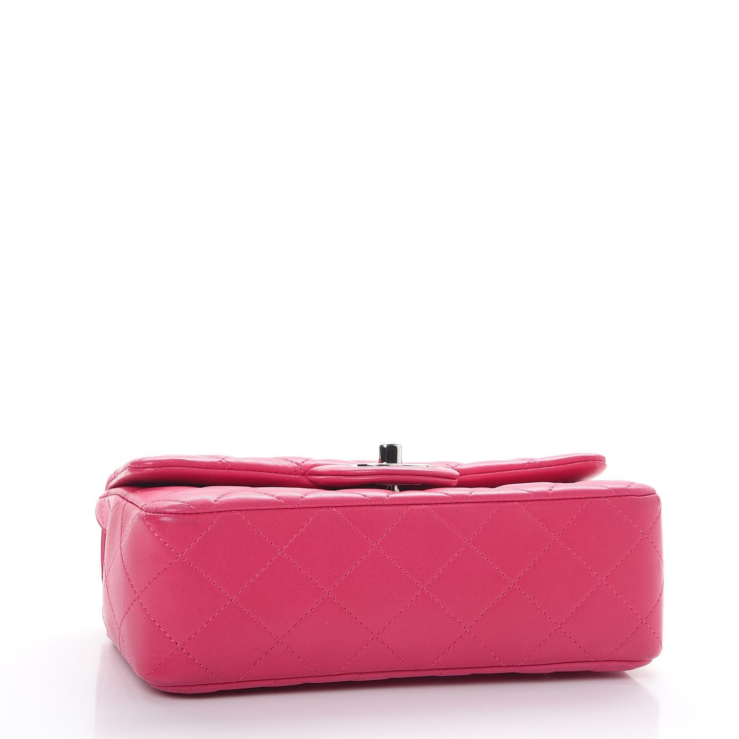 Lambskin Quilted Mini Rectangular Flap Pink