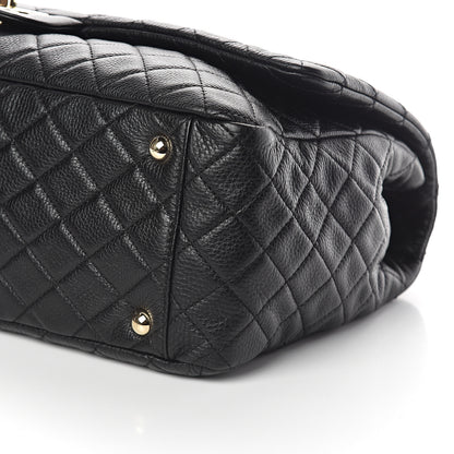 Chanel Calfskin Quilted XXL Travel Flap Bag Black 10 of 10