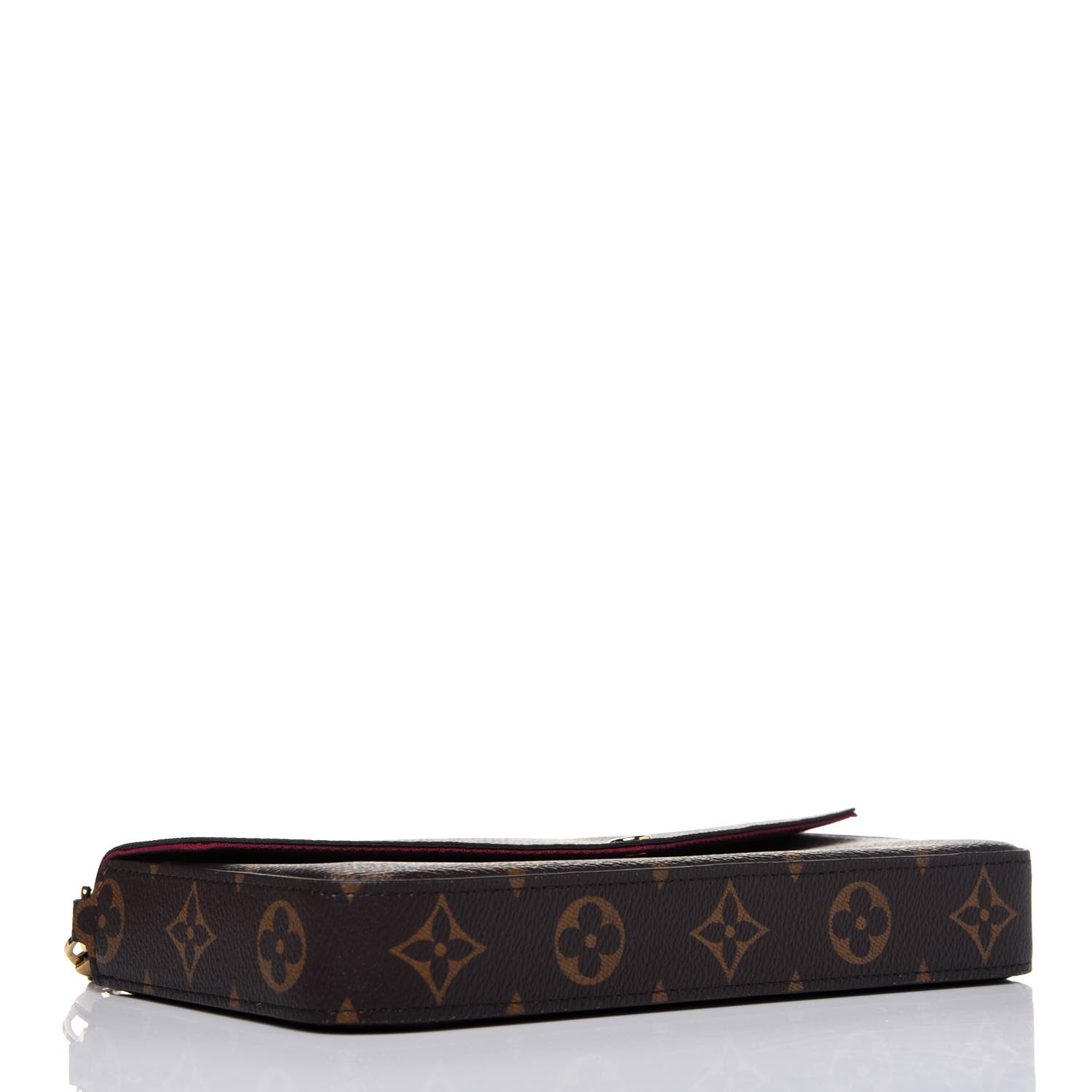 Louis Vuitton Monogram Pochette Felicie Chain Wallet Fuchsia 4 of 11