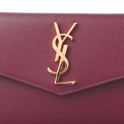 Saint Laurent Grain De Poudre Uptown Pouch Red 6 of 10