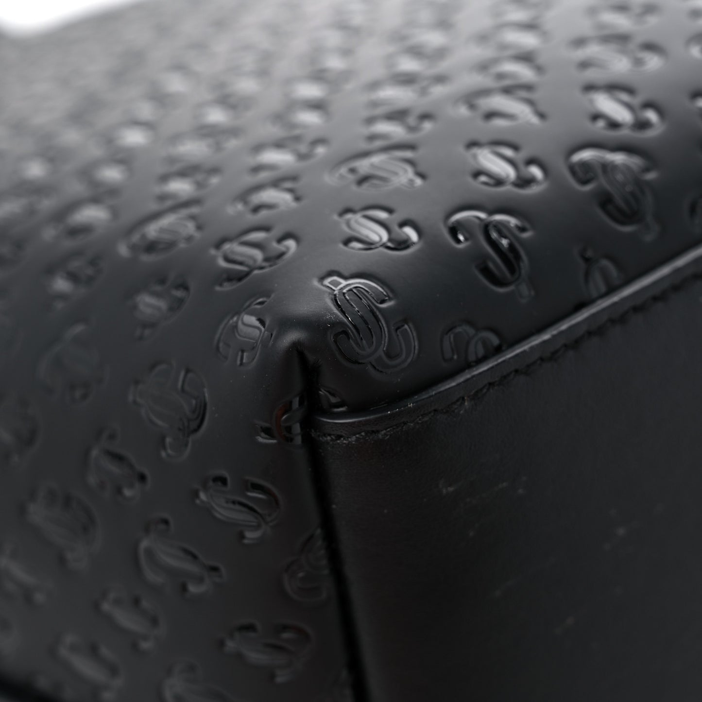 Calfskin Monogram Embossed Nine2Five East West Tote Black