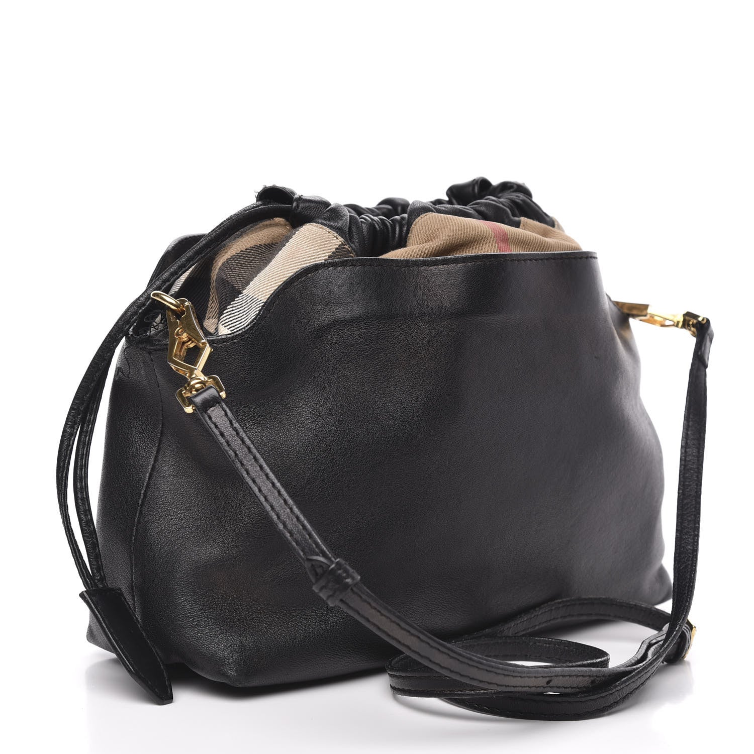 Burberry Calfskin House Check Little Crush Black 3 of 11