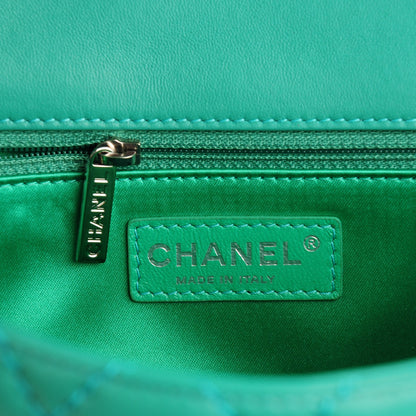 Chanel Lambskin Quilted Medium Easy Carry Flap Green 7 of 8