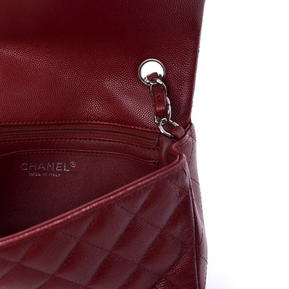 Chanel Caviar Quilted Mini Rectangular Flap Dark Red 8 of 9